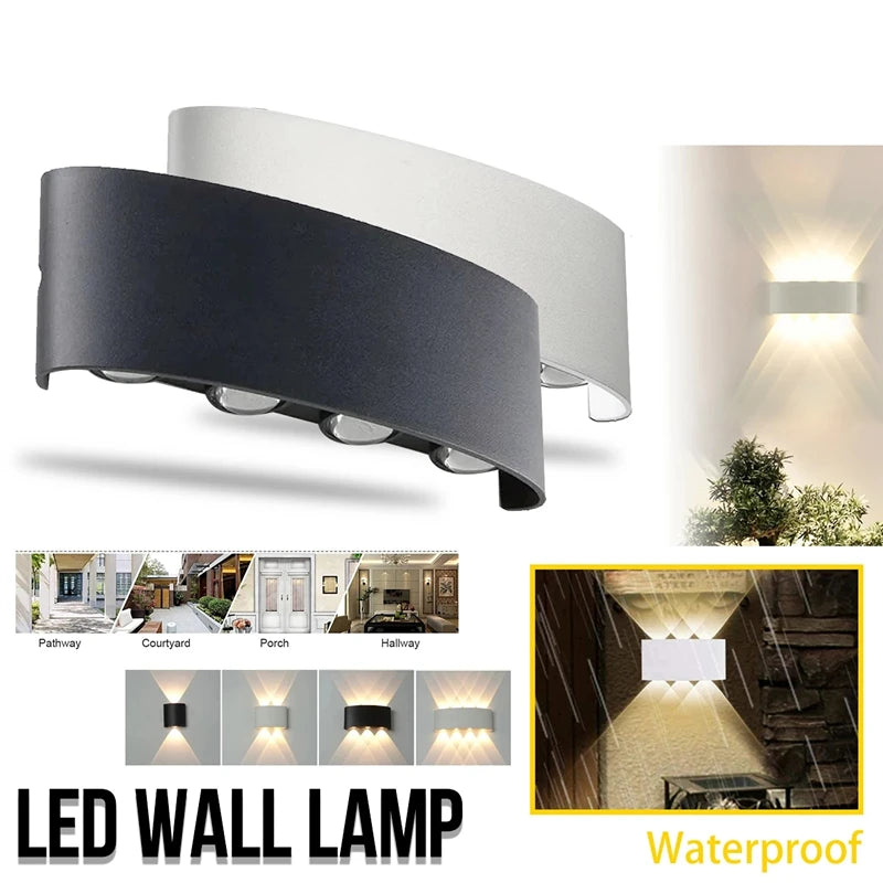IP65 Led Wall Lamp Waterproof Interior Wall Light AC110V 220V Lndoor Outdoor Lighting For Living Room Bedroom Stairs Home Decor