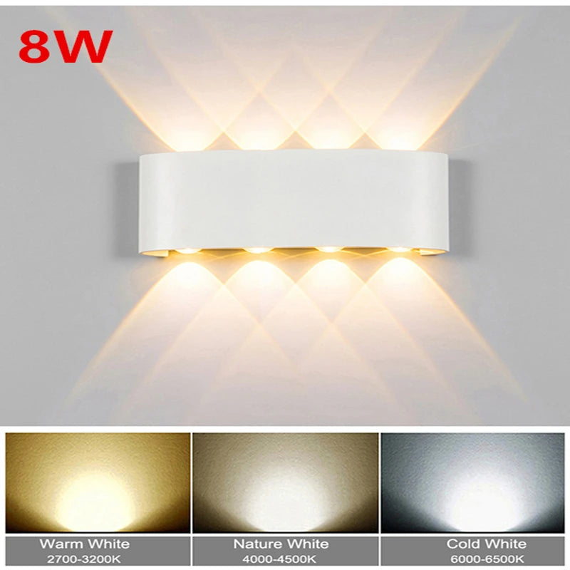IP65 Led Wall Lamp Waterproof Interior Wall Light AC110V 220V Lndoor Outdoor Lighting For Living Room Bedroom Stairs Home Decor