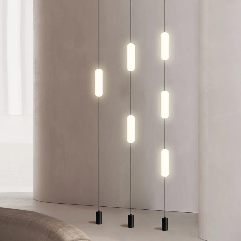 Nordic Modern Minimalist Style Floor Lamp Homestay Bedroom Bedside Lamp Designer Hotel Living Room Decoration Long Strip Light