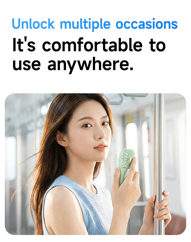 Portable Handheld Small Fan 5-speed Wind 1200mah Battery Capacity Mini USB Rechargeable Handheld Fan Suitable Outdoor