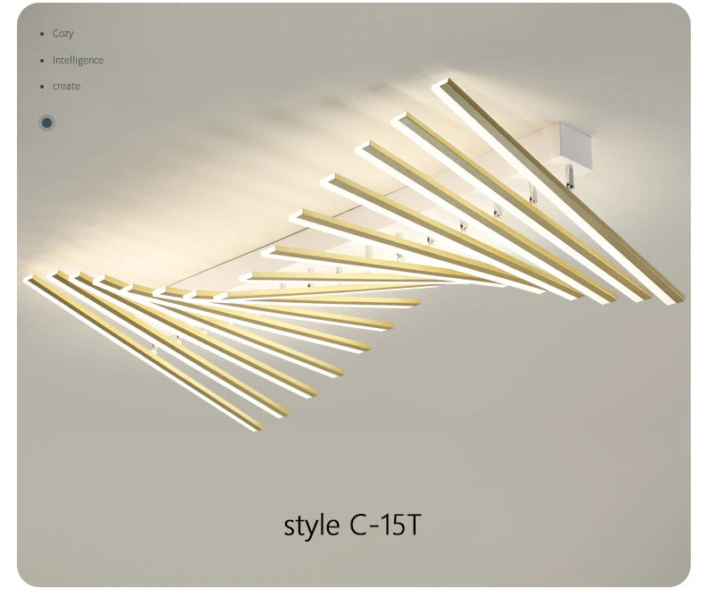 Modern Nordic LED Ceiling Lamps For Living Dining Room With Remote Control Black Lights Office Bedroom Decor Square Chandeliers