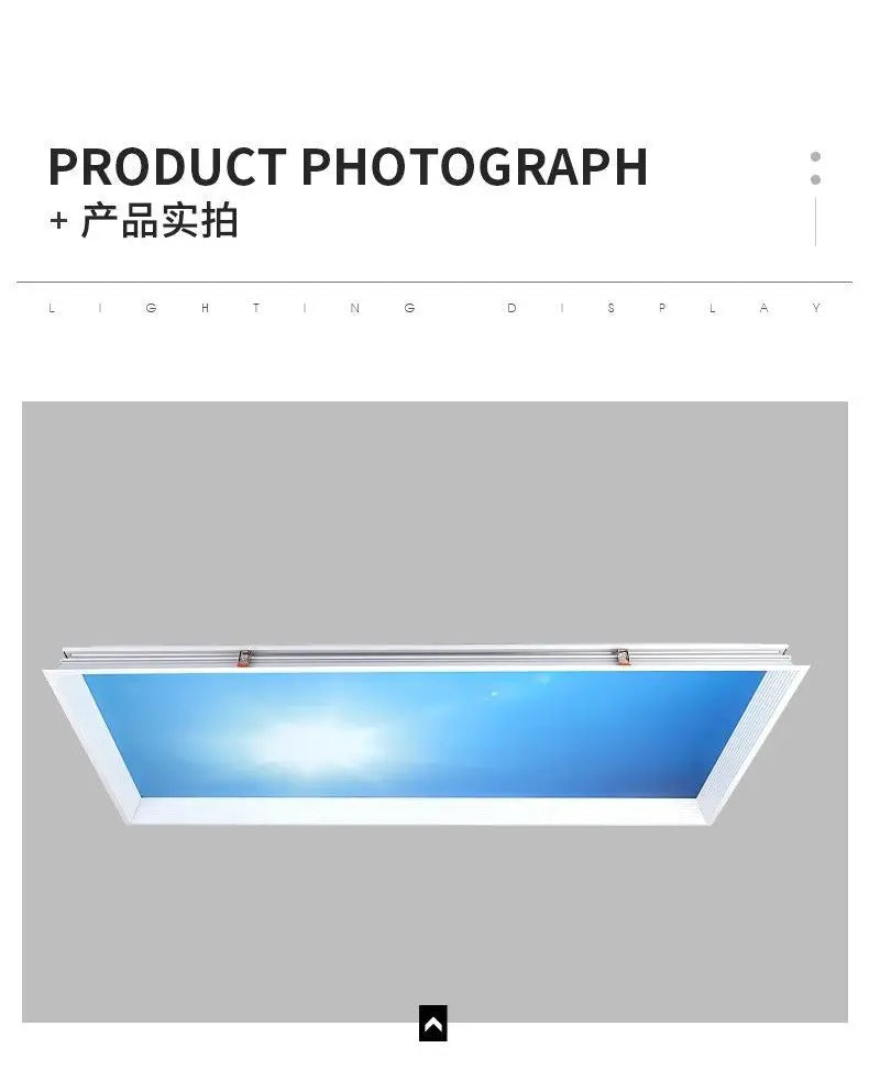 Natural Sky Light LED Embedded Ceiling Lamp Blue Sky Window Effect for Living Room Bedroom Basement Home Decor Room Decoration