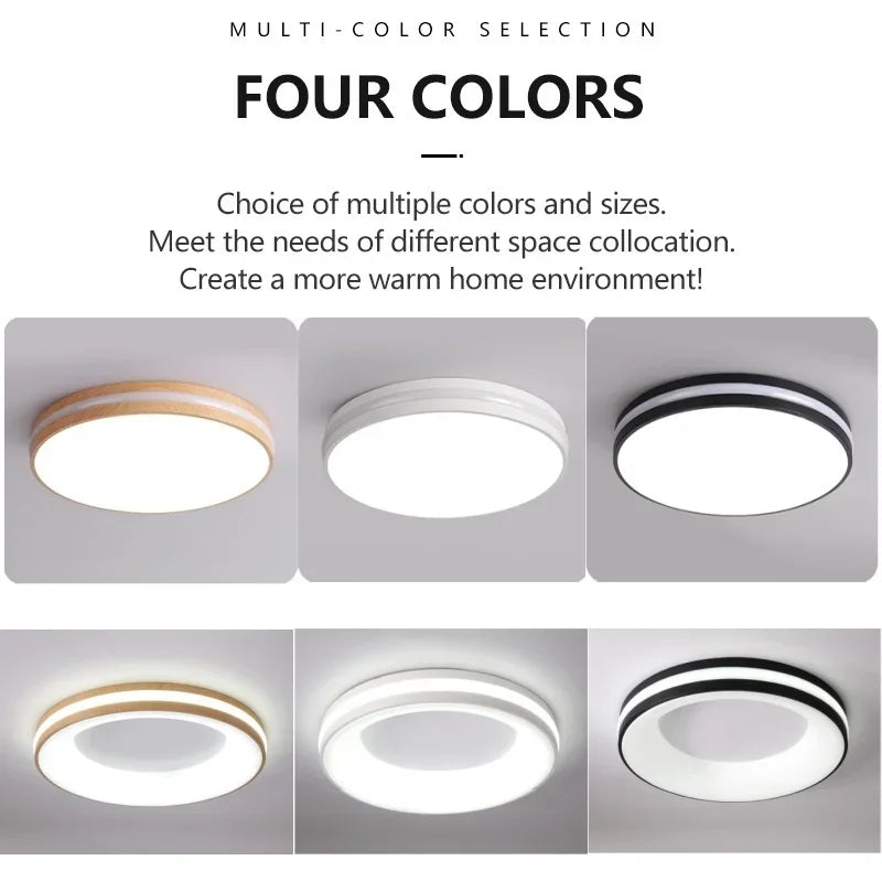 Nordic Macaron Ceiling Lamp Modern Remote Dimming Decor Light Living Room Bedroom Study Kitchen Indoor Home LED Ceiling Light