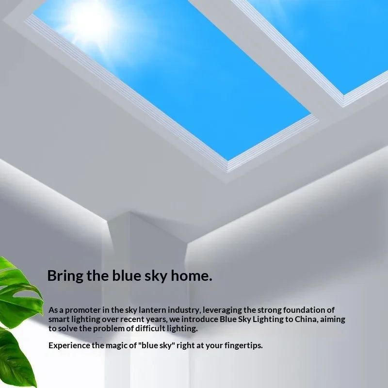 Blue Sky Light Ceiling Lamp for Bathroom Indoor Decor Panel Kids Room Lamp Kitchen Natural Lighting Surface Ceiling Chandelier