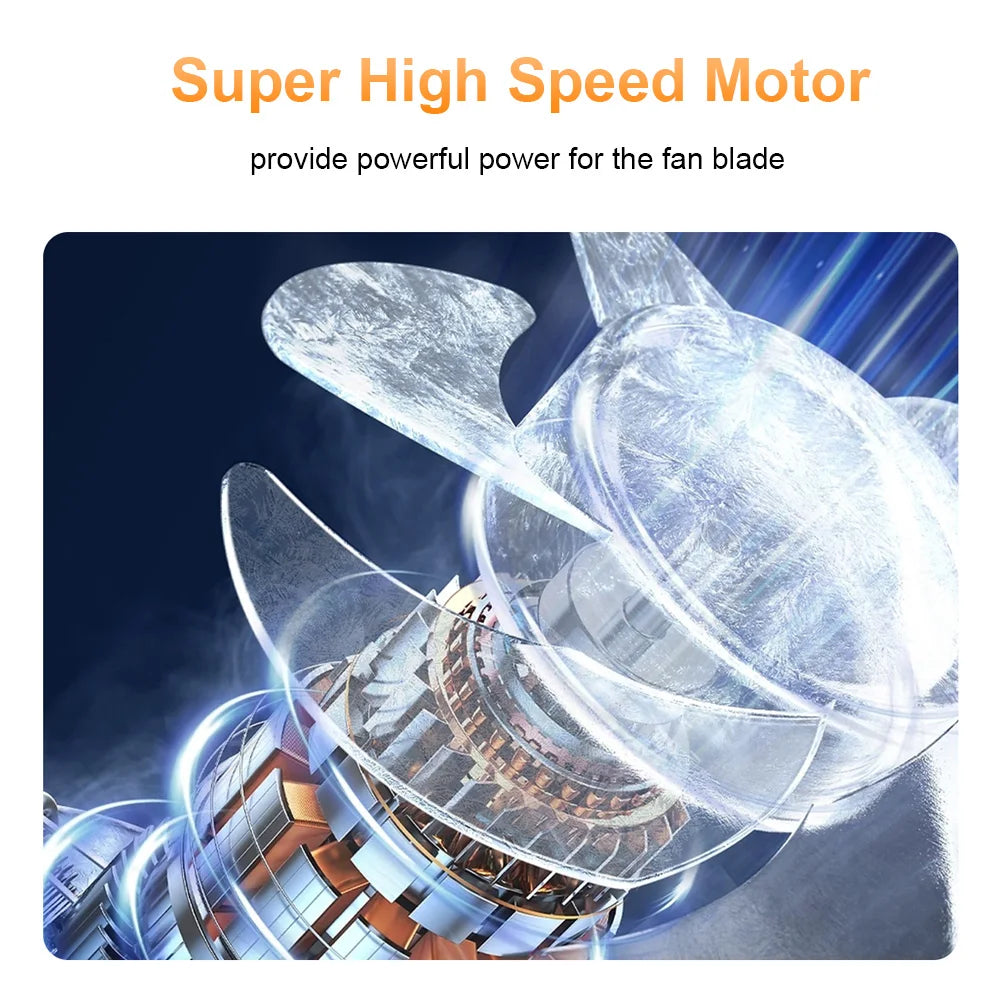 Portable Mini Fan High Speed Handheld Fans 199 Speeds Wind Adjustable 2000mAh USB Rechargeable Personal Small Fan for Outdoor