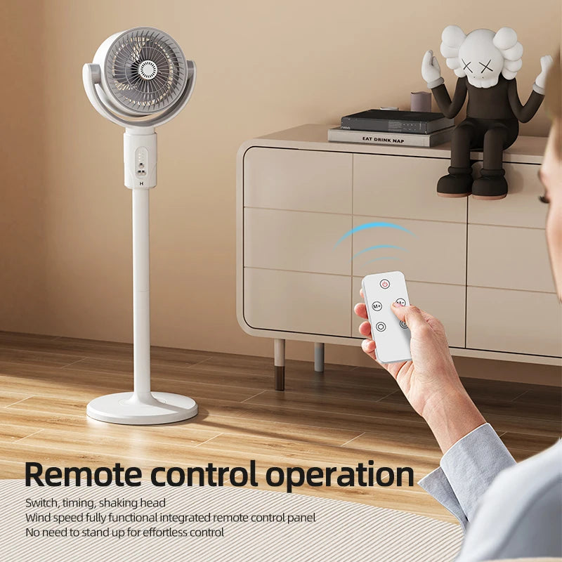 Stand Fan Rechargeable Oscillating 5 Speed Height Adjustable Air Circulator for Home Indoor Office Portable
