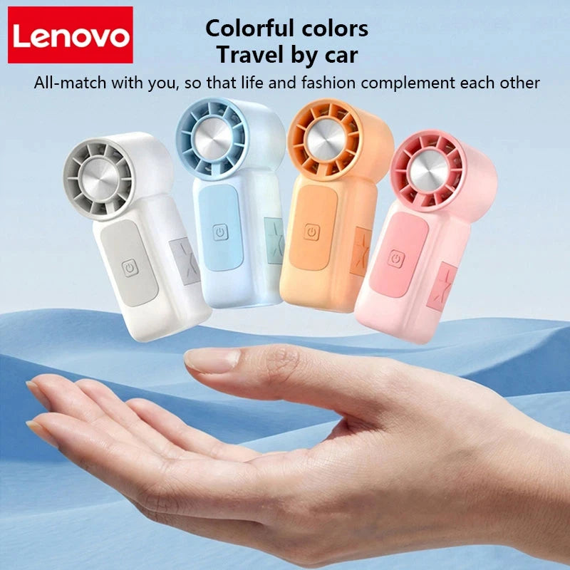 Lenovo High-Speed Strong Wind Handheld Mini Air Cannon Fan USB Rechargeable Portable Cooling Small Fan For Outdoor