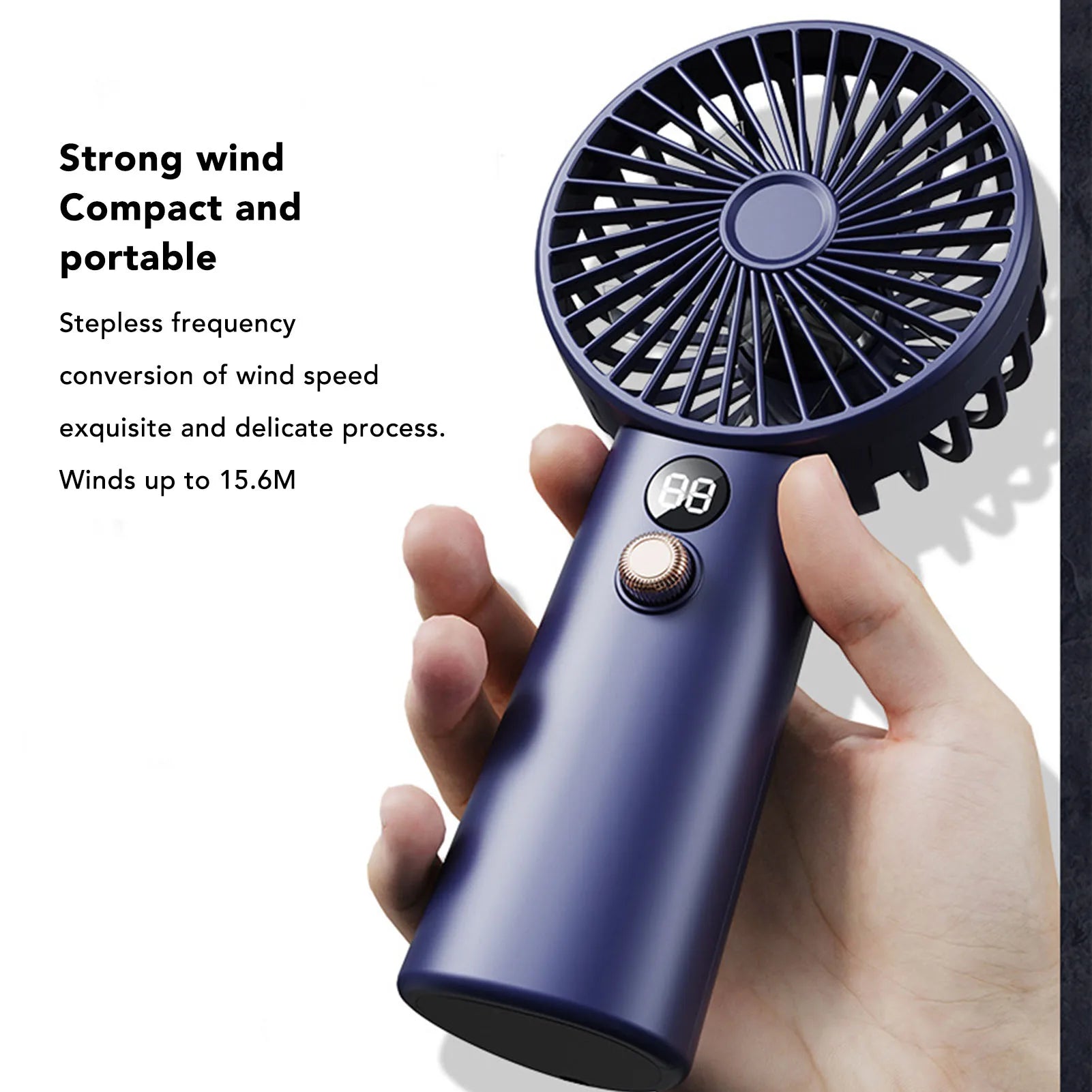 USB Rechargeable Mini Handheld Fan with 99 Adjustable Speeds Powerful Portable Personal Desk Fan for Home Office And Outdoor Use