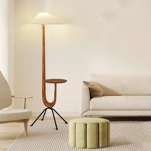 Nordic ARC Floor Lamp Retro Wooden Standing Lamp For Homestay Living Room Sofa Side Study Bedroom Bedside Reading Stand Lighting