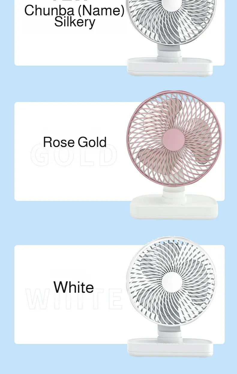 New oscillating electric fan 360-degree oscillation wireless charging air circulator fan multi-speed adjustable minimalist style