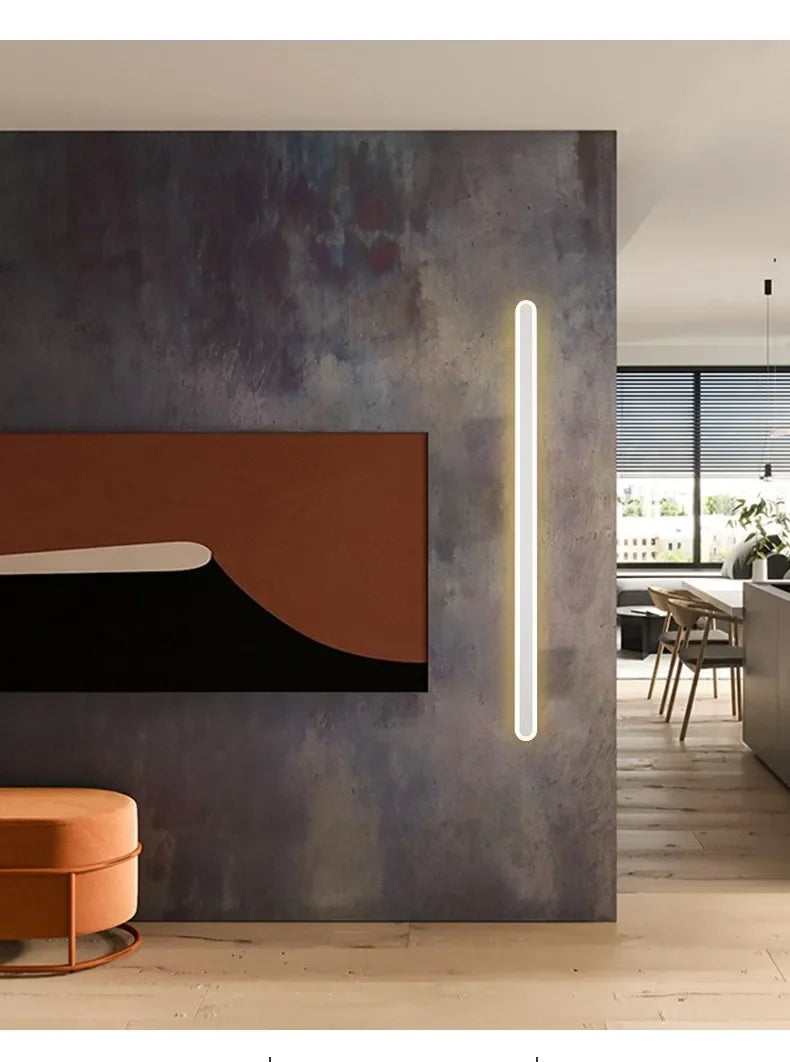 Modern Minimalist LED Strip Wall Lamp Interior Decorative Line Lamp Balcony Bedroom Living Room Lamp
