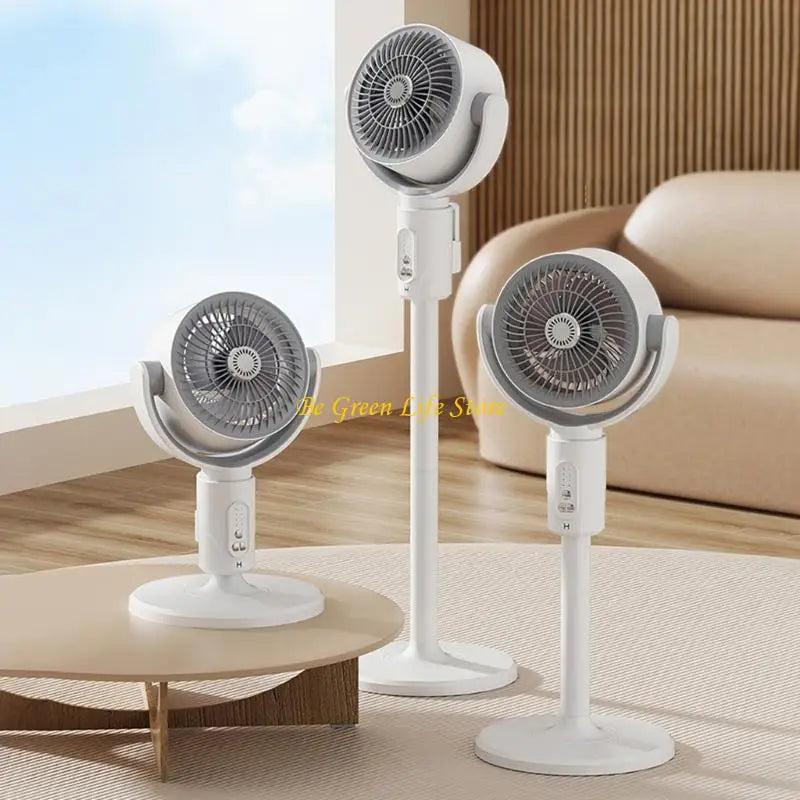 M7DF Rechargeable Oscillating Desk Fan 180degrees Air Circulation Adjustable Height