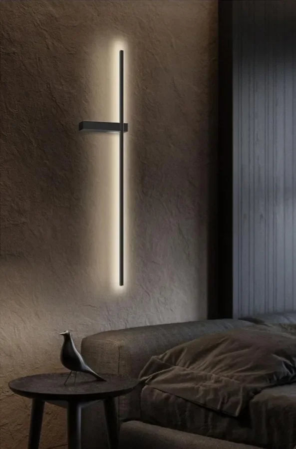 LED Wall Lamp Modern Minimalist Strip Wall Decor Lights Lighting for Bedroom Bedside Living Room TV Sofa Lobby Background Decor