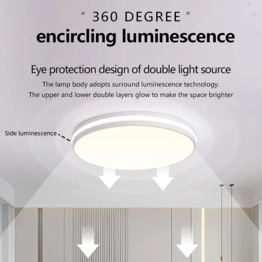 Nordic Macaron Ceiling Lamp Modern Remote Dimming Decor Light Living Room Bedroom Study Kitchen Indoor Home LED Ceiling Light