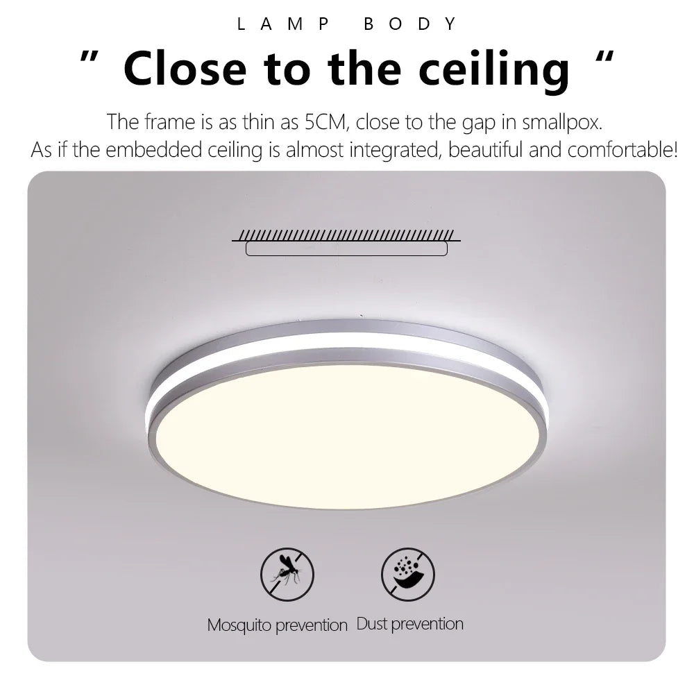 Nordic Macaron Ceiling Lamp Modern Remote Dimming Decor Light Living Room Bedroom Study Kitchen Indoor Home LED Ceiling Light