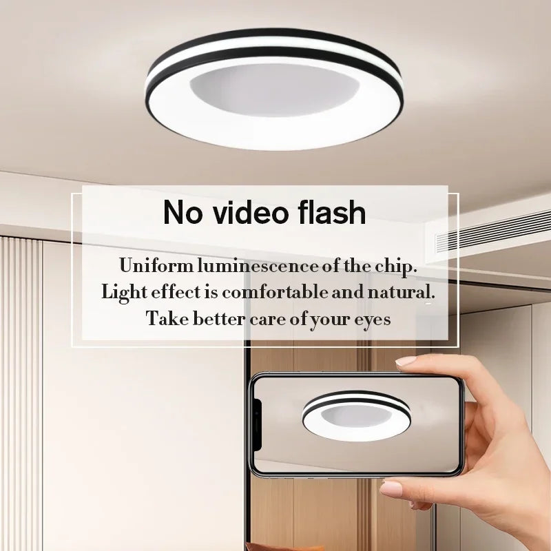 Nordic Macaron Ceiling Lamp Modern Remote Dimming Decor Light Living Room Bedroom Study Kitchen Indoor Home LED Ceiling Light