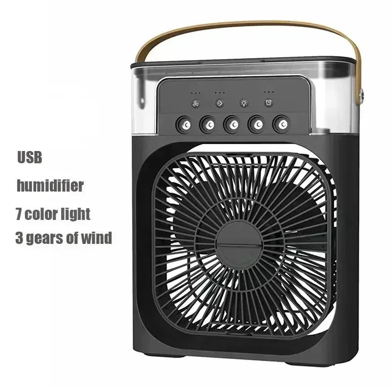 New Fan AIr Conditioner Household Mini Air Cooler LED Night Light Portable Humidifier Air Adjustment Fan Office Home Fan
