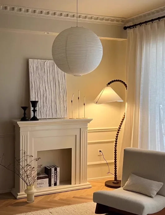 Nordic ARC Floor Lamp Retro Wooden Standing Lamp For Homestay Living Room Sofa Side Study Bedroom Bedside Reading Stand Lighting
