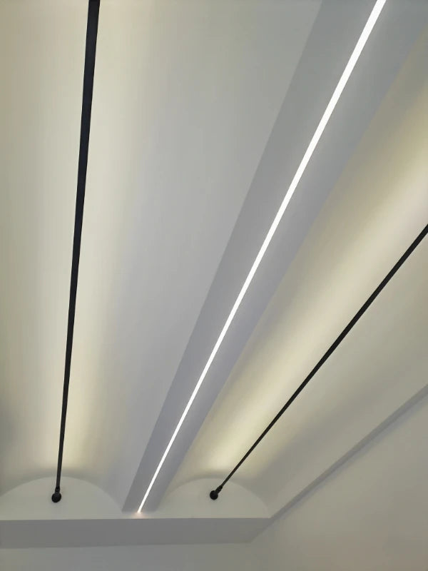Modern Skyline Wall Lamp Black and White Linear Background LED Bar with Living Room Home Decorative Bathroom Light