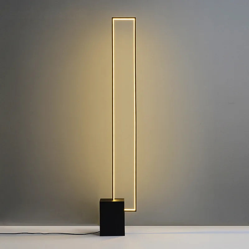 Nordic Simple Living Room Floor Lamp Modern Led Vertical Square Floor Light Bedroom Dimmable Indoor Lighting 2024 Led Luminairas