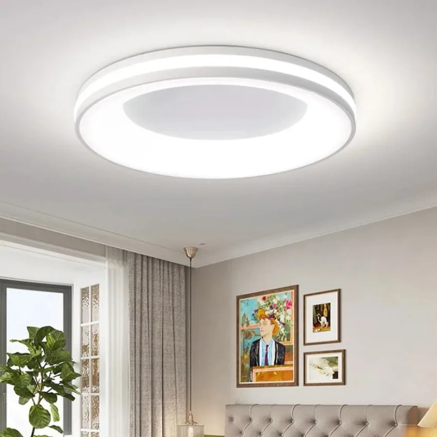 Nordic Macaron Ceiling Lamp Modern Remote Dimming Decor Light Living Room Bedroom Study Kitchen Indoor Home LED Ceiling Light