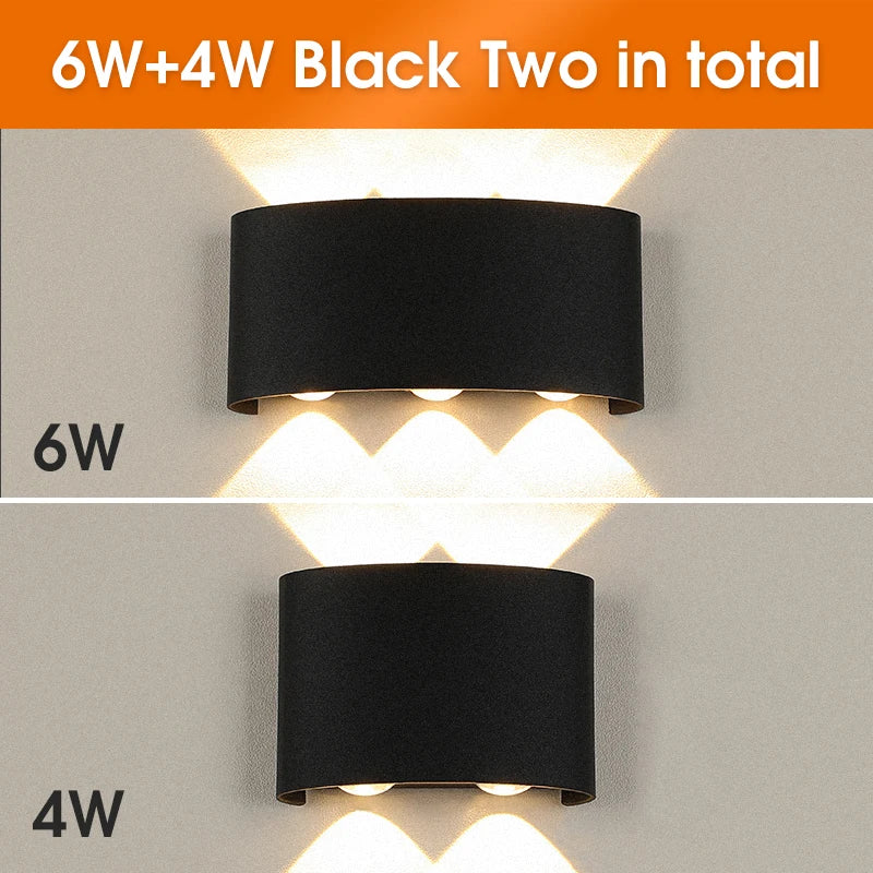 LED Wall Lamp Outdoor Waterproof IP65 Garden Lighting A85-265V Interior Wall Light Indoor For Bedroom Stairs Fixture Wall Lamps
