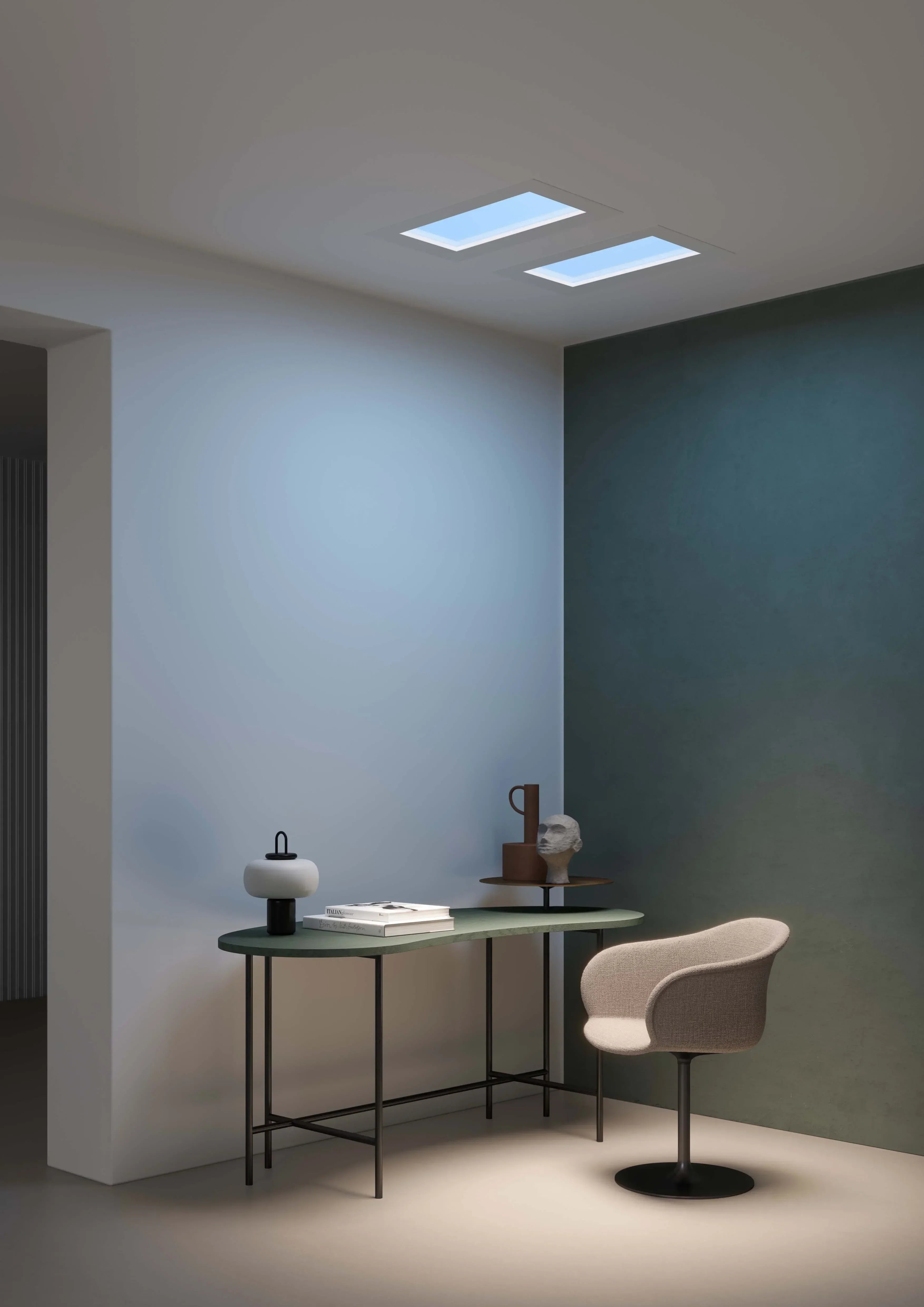 Modern Blue Sky Light Ceiling Lamp For Bathroom Indoor Decor Panel Kids Room Lamp Kitchen Natural Lighting Surface Ceiling Chand
