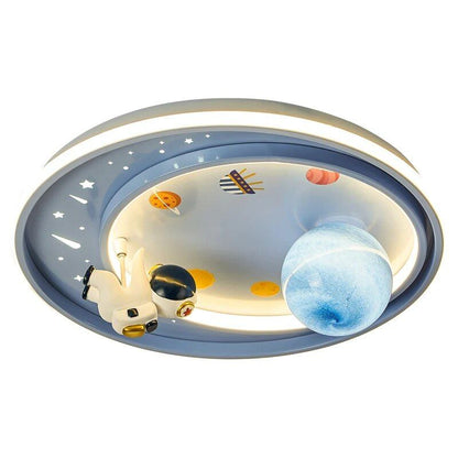Cartoon blue space ceiling lights children&