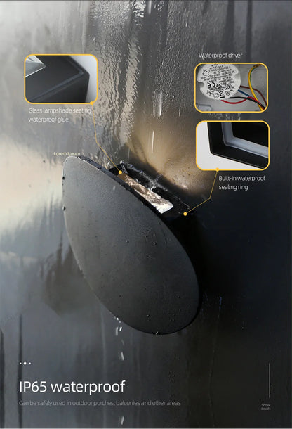 Aisilan LED IP65 Waterproof Wall Lamp Exterior Light for Bedroom Bedside Living Room Stairs Corridor Hallway Porch Decorative