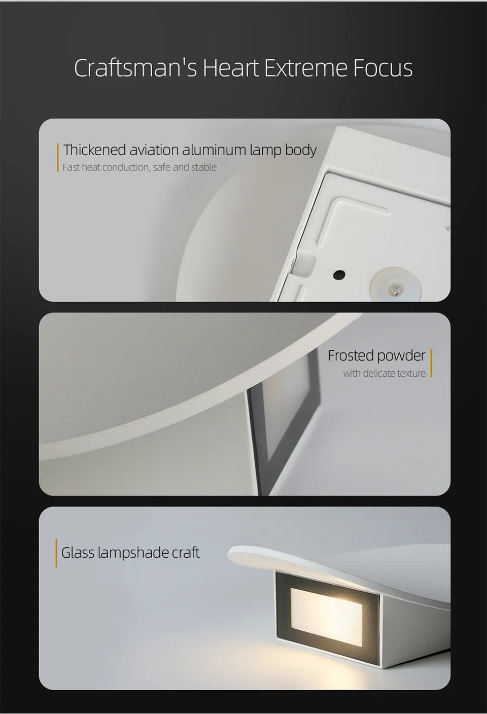Aisilan LED IP65 Waterproof Wall Lamp Exterior Light for Bedroom Bedside Living Room Stairs Corridor Hallway Porch Decorative