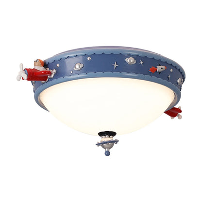 Cartoon blue space ceiling lights children&
