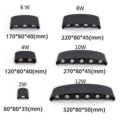 LED Wall Light IP65 Outdoor Waterproof Garden Fence Aluminum Indoor Fashion Wall Lamp For Bedroom Bedside Living Room Stairs