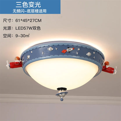 Cartoon blue space ceiling lights children&