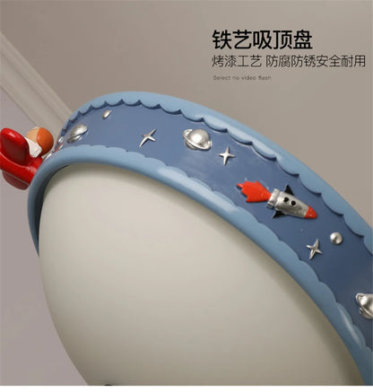 Cartoon blue space ceiling lights children&