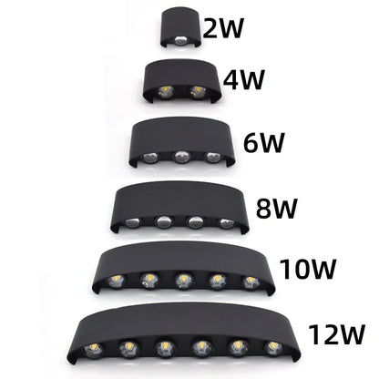 LED Wall Light IP65 Outdoor Waterproof Garden Fence Aluminum Indoor Fashion Wall Lamp For Bedroom Bedside Living Room Stairs
