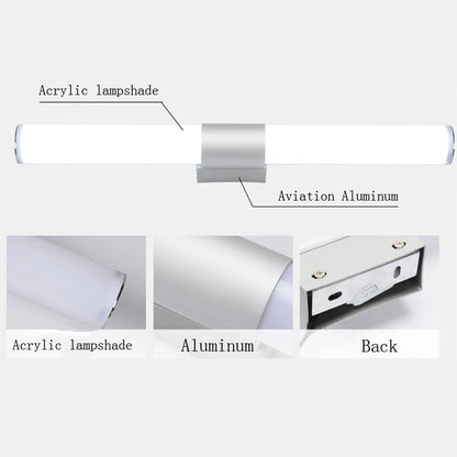 Home Modern LED Wall Lamp Super Bright Long Strips Led Mirror Light Simple Indoor Decors Acrylic Lights for Bathroom Bedroom