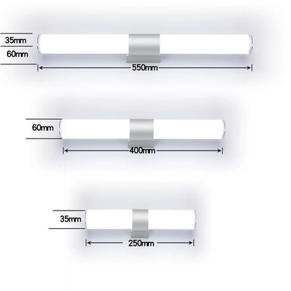 Home Modern LED Wall Lamp Super Bright Long Strips Led Mirror Light Simple Indoor Decors Acrylic Lights for Bathroom Bedroom