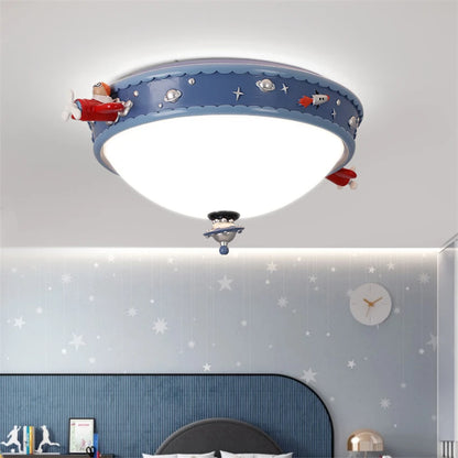 Cartoon blue space ceiling lights children&
