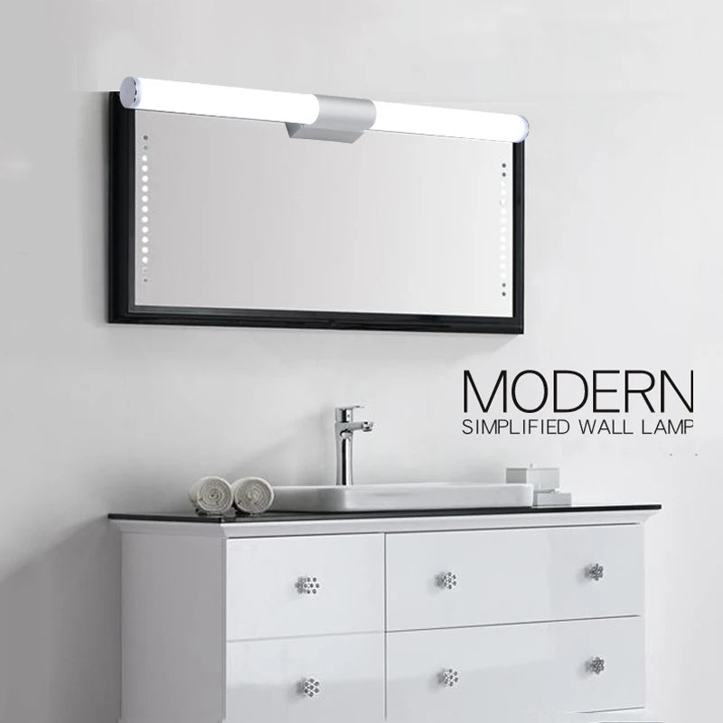 Home Modern LED Wall Lamp Super Bright Long Strips Led Mirror Light Simple Indoor Decors Acrylic Lights for Bathroom Bedroom
