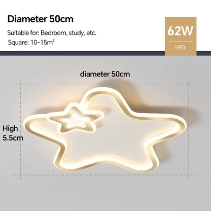 Modern Star LED Ceiling Lamp Cute Children bedroom ceiling lights Living Room Study Aisle Balcony Home Decor Lighting Fixture
