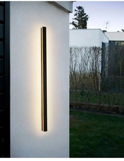 Modern Outdoor Waterproof LED Wall Lamp IP65 Linear Strip Lighting for Porch Garden Garage Staircase Bedroom Home Decoration
