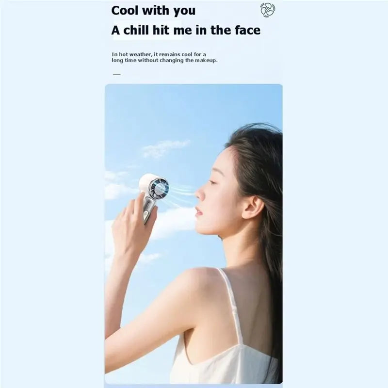 TFORU-Mini Handheld Fan Portable Handheld Small Fan USB Charging Portable Pocket Fan For Outdoor Travel Travel Accessories