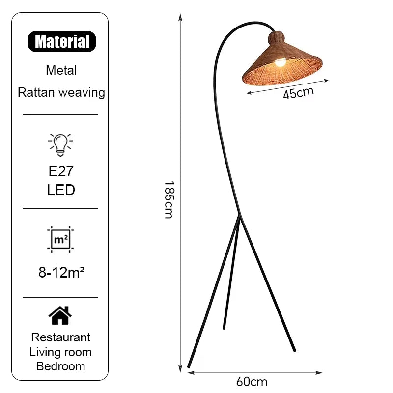 Nordic ARC Floor Lamp Retro Wooden Standing Lamp For Homestay Living Room Sofa Side Study Bedroom Bedside Reading Stand Lighting
