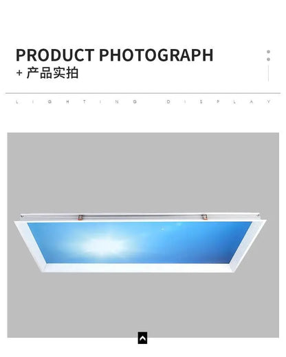 Natural Sky Light LED Embedded Ceiling Lamp Blue Sky Window Effect for Living Room Bedroom Basement Home Decor Room Decoration