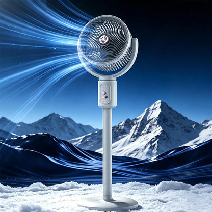 Tower Fan 5-Speed Air Circulation Device with Timer Oscillating Type-C Rechargeable Adjustable Height Standing Fan Tower for