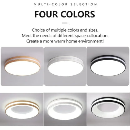 Nordic Macaron Ceiling Lamp Modern Remote Dimming Decor Light Living Room Bedroom Study Kitchen Indoor Home LED Ceiling Light