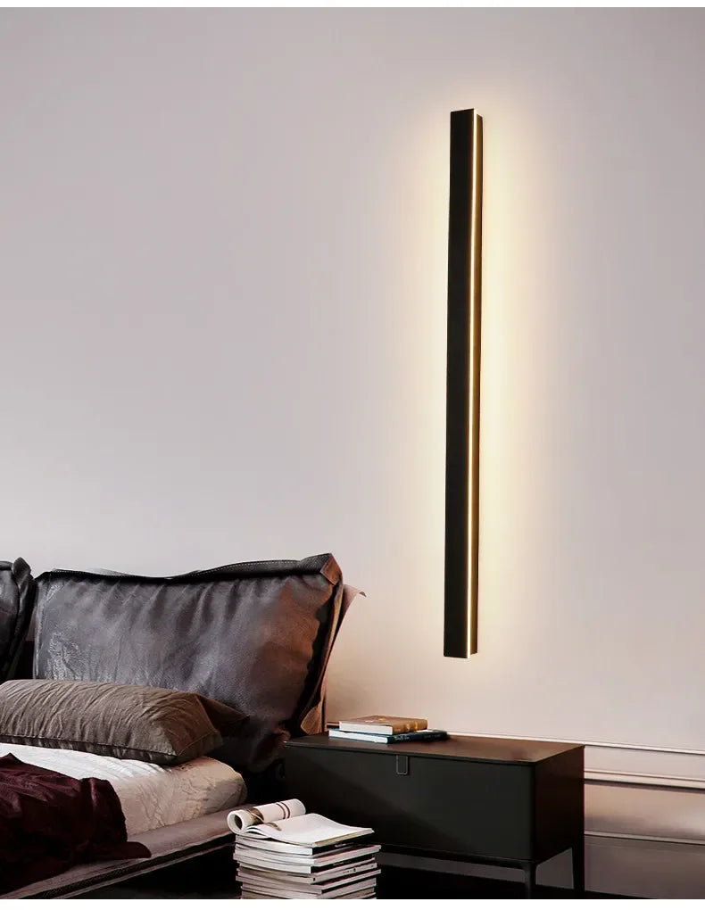 Modern Outdoor Waterproof LED Wall Lamp IP65 Linear Strip Lighting for Porch Garden Garage Staircase Bedroom Home Decoration