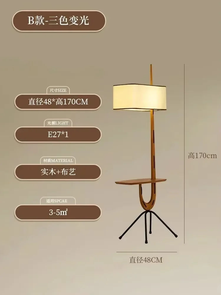 Nordic ARC Floor Lamp Retro Wooden Standing Lamp For Homestay Living Room Sofa Side Study Bedroom Bedside Reading Stand Lighting