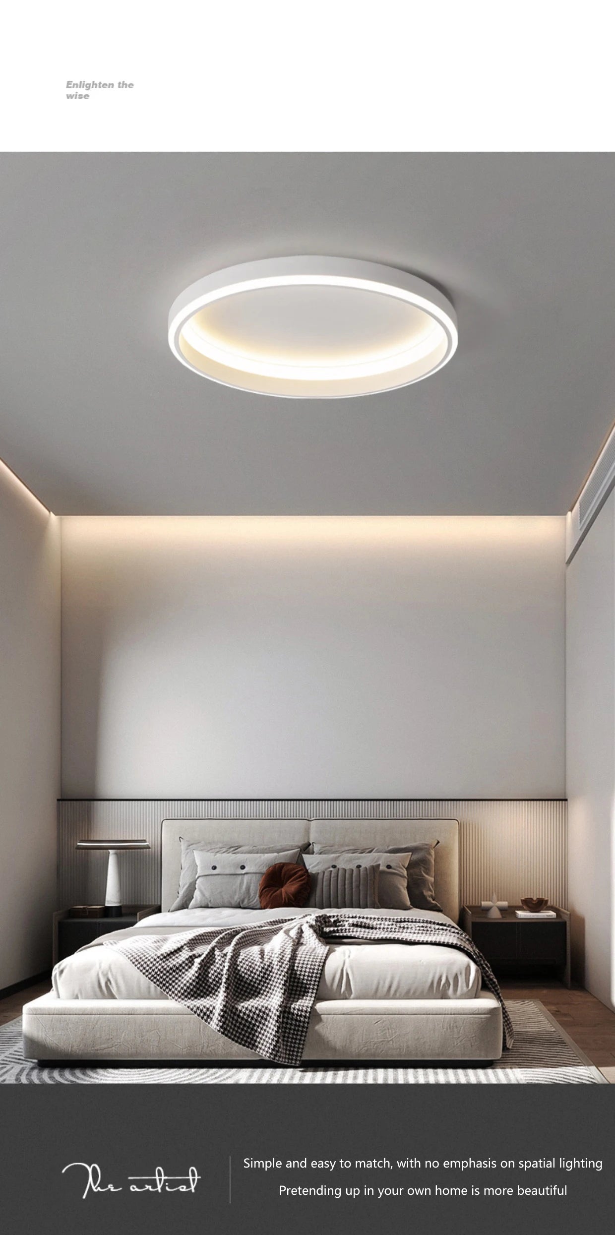 Simple Round Bedroom Led Ceiling Lights Modern Home Decor Lampen Nordic Living Room Lamp Lighting Minimalist Ins Room Study Lamp