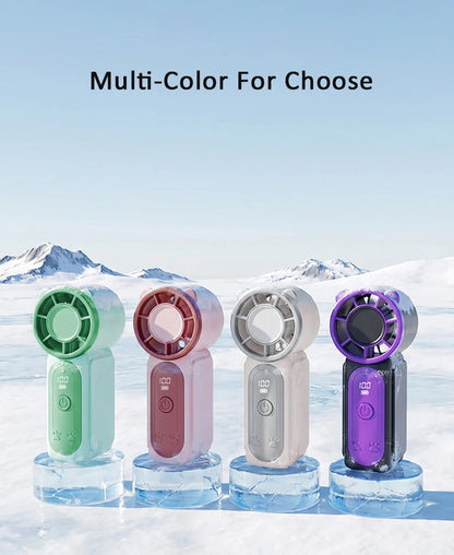 Mini Handheld Fan 100-Speed Adjustment Portable Mini Hand Fan Outdoor USB Rechargerable High-Speed Small Pocket Fan Air Cooler